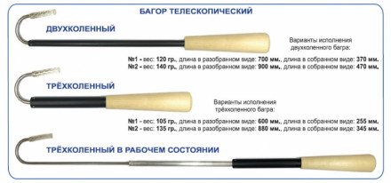 Багорик ПИРС телескопический 3-кол. №2 880мм 135г