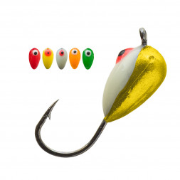 Мормышка вольфрамовая Lumicom Банан d4.0 золото с фосф. глазом 10шт